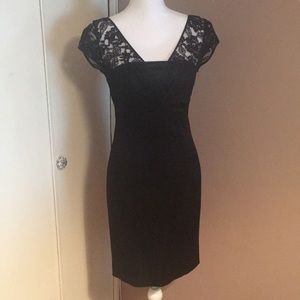 Worn once: Banana Republic black lace top dress